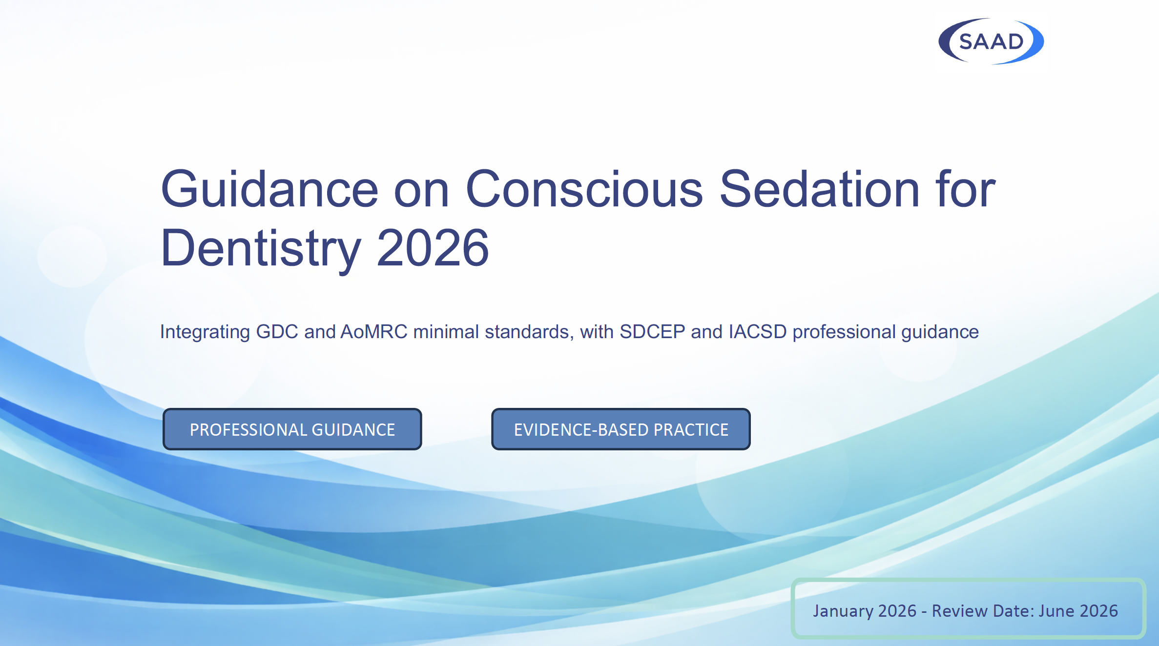 SAAD Guidance On Conscious Sedation 2026